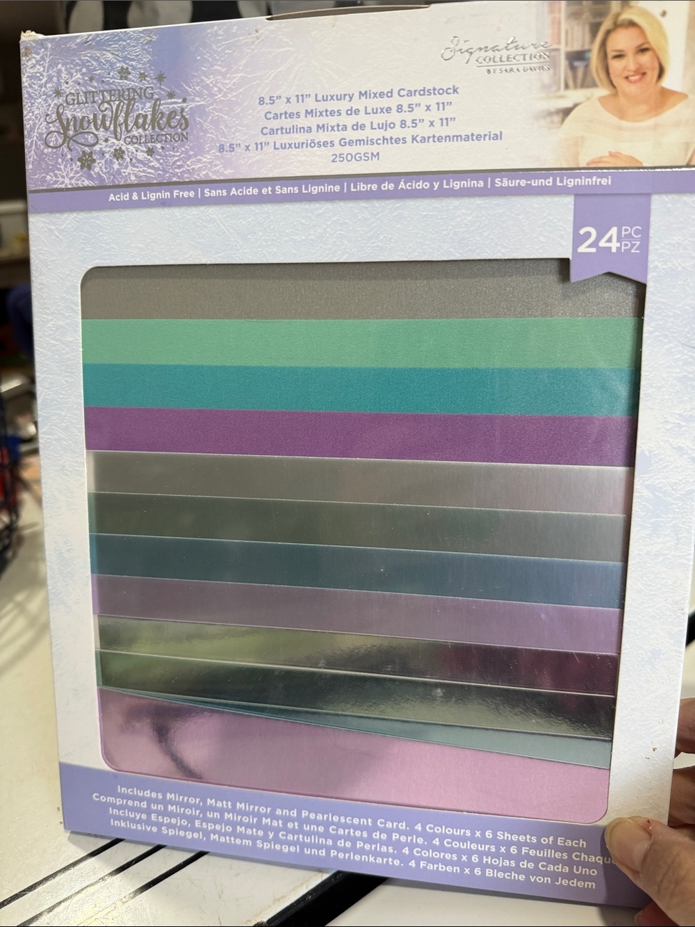 Crafters Companion Glittering Snowflakes Luxury Mixed Cardstock
